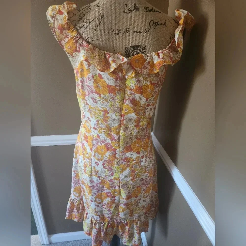 EUC Molly Bracken Retro Frill Strap Dress Medium